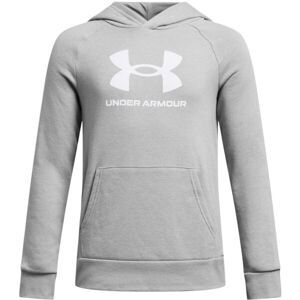 Under Armour RIVAL FLEECE BL HOODIE Chlapčenská mikina, sivá, veľkosť