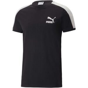 Puma T7 ICONIC TEE Pánske tričko, čierna, veľkosť