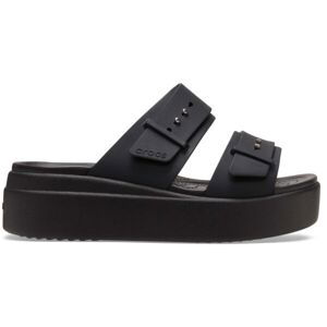 Crocs BROOKLYN BUCKLE LOW WEDGE W Dámske sandále, čierna, veľkosť 41/42