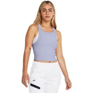 Under Armour MERIDIAN RIB CROP TANK Dámske tielko, svetlomodrá, veľkosť