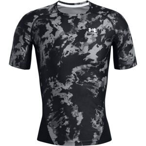 Under Armour HG ISOCHILL PRINTED TEE Pánske tričko, čierna, veľkosť