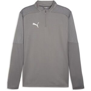 Puma TEAMFINAL TRAINING 1/4 ZIP Pánske futbalové tričko, tmavo sivá, veľkosť