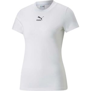 Puma CLASSICS SLIM TEE Dámske tričko, biela, veľkosť