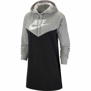 Nike NSW HRTG HOODIE DRESS SB Dámske šaty, sivá, veľkosť XXL