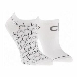 Calvin Klein 2PK REPEAT LOGO Dámske ponožky, biela, veľkosť os