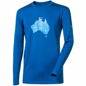 PROGRESS MAGAR TREK Pánske Merino tričko, modrá, veľkosť L