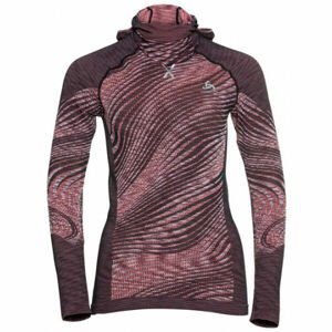 Odlo BL TOP WITH FACEMASK L/S BLACKCOMB ECO Pánske tričko s integrovanou kuklou, lososová, veľkosť