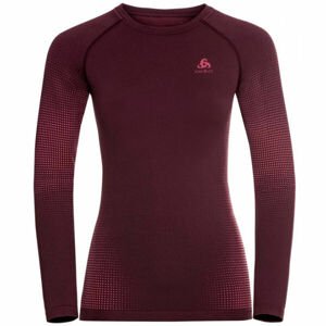 Odlo BL TOP CREW NECK L/S PERFORMANCE WARM EC Funkčné tričko, vínová, veľkosť M