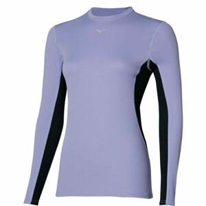 Mizuno MID WEIGHT CREW Dámske zimné tričko s dlhým rukávom, fialová, veľkosť L