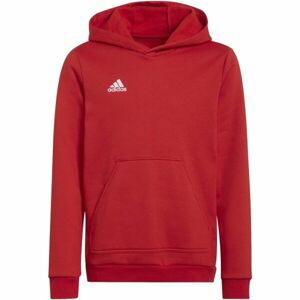 adidas ENT22 HOODY Y juniorská futbalová mikina, červená, veľkosť 128