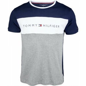 Tommy Hilfiger CN SS TEE LOGO FLAG Pánske tričko, sivá, veľkosť XL