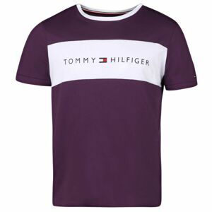 Tommy Hilfiger CN SS TEE LOGO FLAG Pánske tričko, fialová, veľkosť XL