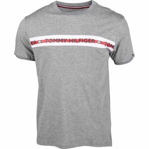 Tommy Hilfiger CN SS TEE LOGO Pánske tričko, sivá, veľkosť S