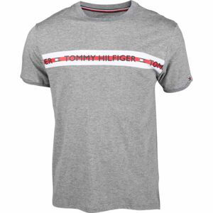 Tommy Hilfiger CN SS TEE LOGO Pánske tričko, sivá, veľkosť XL