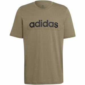 adidas LIN SJ T Pánske tričko, khaki, veľkosť M