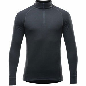 Devold DUO ACTIVE MAN ZIP NECK Vlnený rolák s dlhým rukávom, čierna, veľkosť XXL