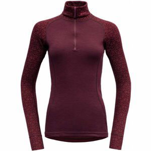 Devold DUO ACTIVE WOMAN ZIP NECK Dámsky rolák, hnedá, veľkosť M