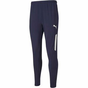 Puma TEAMLIGA TRAINING PANTS PRO Futbaové tepláky, tmavo modrá, veľkosť XS