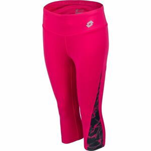 Lotto RUN FIT W LEGGING MID 1 Dámske 3/4 legíny, ružová, veľkosť S