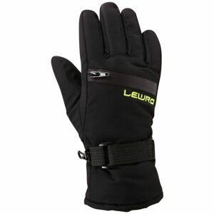 Lewro IKEF Detské lyžiarske rukavice, čierna, veľkosť 12-15