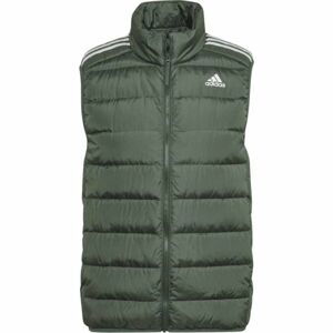 adidas ESS DOWN VEST Pánska vesta, tmavo zelená, veľkosť