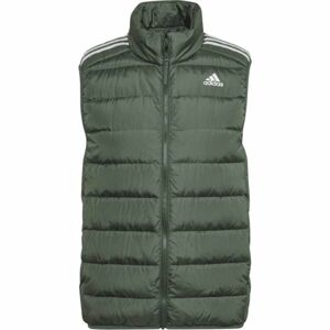 adidas ESS DOWN VEST Pánska vesta, tmavo zelená, veľkosť S