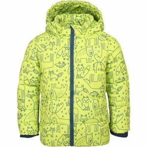 Lewro AVERIN Detská zimná bunda, svetlo zelená, veľkosť 104/110