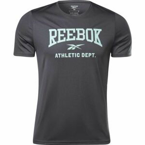 Reebok WOR POLY GRAPHIC SS TEE Pánske tričko, čierna, veľkosť XL