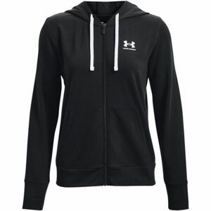 Under Armour RIVAL TERRY FZ HOODIE Dámska mikina, čierna, veľkosť L