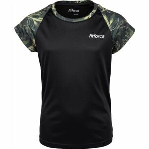 Fitforce MOOGLY Dievčenské fitness tričko, čierna, veľkosť 164-170