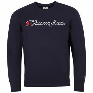 Champion CREWNECK SWEATSHIRT Pánska mikina, tmavo modrá, veľkosť XXL