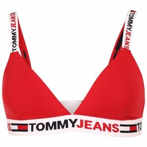 Tommy Hilfiger TOMMY JEANS ID-UNLINED TRIANGLE Dámska podprsenka, červená, veľkosť L