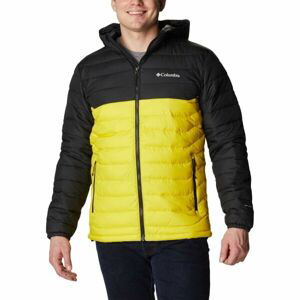 Columbia POWDER LITE HOODED JACKET Pánska bunda, žltá, veľkosť L