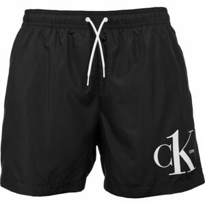 Calvin Klein MEDIUM DRAWSTRING Pánske plavecké šortky, čierna, veľkosť L