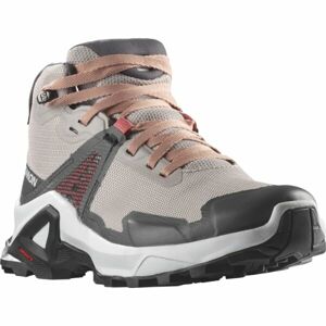 Salomon X RAISE MID GTX J Detská outdoorová obuv, béžová, veľkosť 39