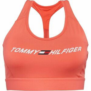 Tommy Hilfiger MID INTENSITY GRAPHIC RACER BRA Dámska športová podprsenka, lososová, veľkosť S