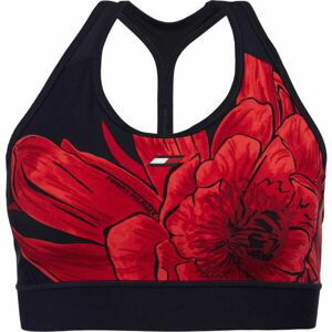 Tommy Hilfiger MID INTENSITY FLORAL AOP BRA Dámska športová podprsenka, tmavo modrá, veľkosť XS