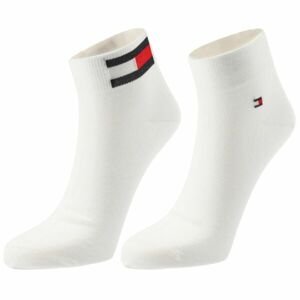 Tommy Hilfiger MEN QUARTER 2P FLAG Pánske ponožky, biela, veľkosť