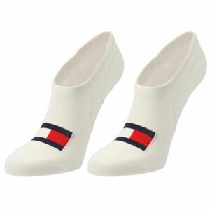 Tommy Hilfiger FOOTIE HIGH CUT 2P FLAG Unisexové ponožky, biela, veľkosť