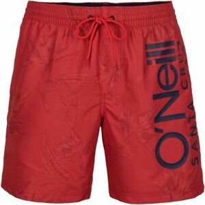 O'Neill CALI FLORAL SHORTS Pánske plavecké šortky, červená, veľkosť XL