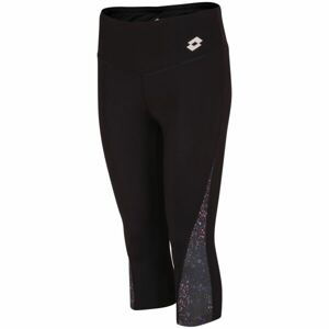 Lotto RUN FIT W LEGGING MID 1 Dámske 3/4 legíny, čierna, veľkosť XS