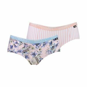 O'Neill WOMEN HIPSTER FLORAL PINK&UNI 2PACK Dámske nohavičky, mix, veľkosť M