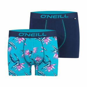 O'Neill MEN BOXER FLORAL TEAL&PLAIN 2PACK Pánske boxerky, modrá, veľkosť M
