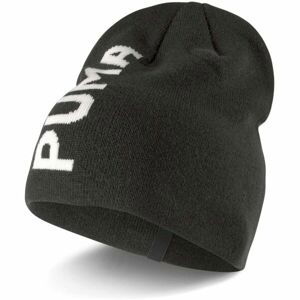 Puma ESS CLASSIC CUFFLESS  BEANIE JR Detská pletená čiapka, čierna, veľkosť UNI