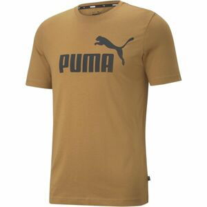 Puma ESS LOGO TEE YEL Pánske tričko, hnedá, veľkosť XXL
