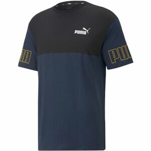 Puma PUMA POWER COLOR BLOCK TEE Pánske tričko, tmavo modrá, veľkosť