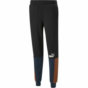 Puma ESS+BLOCK SWEAT PANTS FL Pánske tepláky, čierna, veľkosť