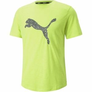 Puma RUN LOGO SS TEE Pánske tričko, svetlo zelená, veľkosť L