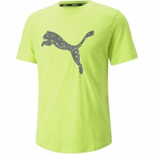 Puma RUN LOGO SS TEE Pánske tričko, zelená, veľkosť S