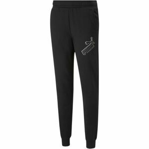 Puma ESS+BIG ROGO SWEAT PANTS FL Pánske tepláky, čierna, veľkosť XXL